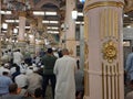 Beautiful night view of Rawdah in Masjid Al Nabawi, Madinah.