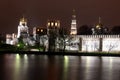 Beautiful night view of Russian orthodox churches in Novodevichy Royalty Free Stock Photo