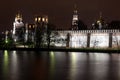 Beautiful night view of Russian orthodox churches in Novodevichy Royalty Free Stock Photo