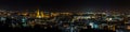 Beautiful night view scene Cork city center old town Ireland cityscape reflection river Lee