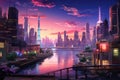 beautiful night view of shanghai china. Shanghai is the capital of China, AI Generated Royalty Free Stock Photo