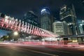 Beautiful night view of Sudirman street Royalty Free Stock Photo