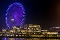 Night view of Yokohama in south of Tokyo Royalty Free Stock Photo