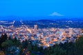 Beautiful Night Vista of Portland, Oregon Royalty Free Stock Photo