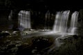 beautiful nightly waterfall
