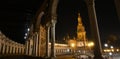 Lights in sevilla, spain, a beautiful night Royalty Free Stock Photo