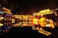 Beautiful nightscape of fenghuang ancient town