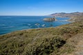 Beautiful North California Coastline, Sonoma, CA. Goat Rock Beach Royalty Free Stock Photo