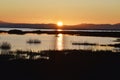 Beautiful Northern California Wetland Sunrise High Quality Royalty Free Stock Photo