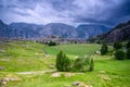 Beautiful Norwegian fjord panorama by the coast of Lysefjord, Norway Royalty Free Stock Photo