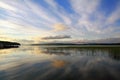 Beautiful Norwegian Lake With Reflection Of Dramatic Sky, Scandinavian Europe
