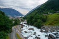 Beautiful norwegian landscape with fjord in Odda Royalty Free Stock Photo