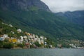 Beautiful norwegian landscape with fjord in Odda Royalty Free Stock Photo