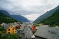 Beautiful norwegian landscape with fjord in Odda Royalty Free Stock Photo