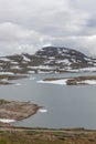 Beautiful Norwegian landscape. view of the fjords. Norway ideal fjord reflection in clear water. selective focus Royalty Free Stock Photo