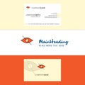 Beautiful Not seen Logo and business card. vertical Design Vector