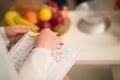 A beautiful nutritionist consult at the office Royalty Free Stock Photo