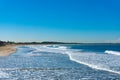 Beautiful ocean beach with blue sky Royalty Free Stock Photo