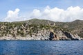 Beautiful ocean rocky coastline panorama Sardegna island Sardinia Italy Royalty Free Stock Photo