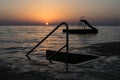 Beautiful ocean sunset on the beach