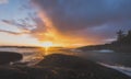 Beautiful ocean sunset in Tofino, BC.