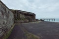 Beautiful ocean view France, Normandy, Omaha beach, December 24, 2022. Royalty Free Stock Photo