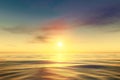 beautiful ocean water sunset background