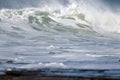 Beautiful Ocean Waves Breaking onto Shore Royalty Free Stock Photo