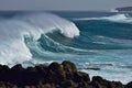 Beautiful ocean waves. Lanzarote, Spain