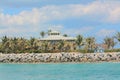 OCEANFRONT HOME WITH A WIDOW`S WALK Royalty Free Stock Photo