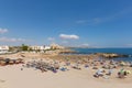 Playa Cala Capitan Spain beautiful sandy beach near La Zenia with blue sky and sea Royalty Free Stock Photo