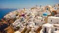 Beautiful Oia town in Greece background landscape