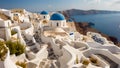 Beautiful Oia town in Greece background travel village