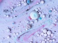 Beautiful oil colors of the universe. Bright colored bubbles sparkling. Abstract Acrylic Liquid Painting Texture. Macro Background