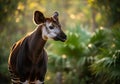 Okapi in Natural Habitat Royalty Free Stock Photo