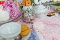 Beautiful old antique tea service Royalty Free Stock Photo