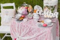Beautiful old antique tea service Royalty Free Stock Photo