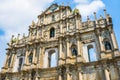 Beautiful old architecture building with ruin of st pual church Royalty Free Stock Photo