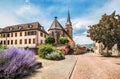 Catholic church of the 14th century in Bergheim, France