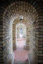Beautiful old brick arch tunnel