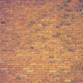 Beautiful old brickwork wall, filled square background