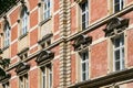 Beautiful old building facade , historic architecture