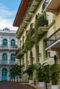 Beautiful old buildings and balconies in Casco Viejo Panama City Royalty Free Stock Photo
