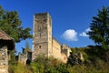 Beautiful old castle in Austria. The ruins of ChÃÂ½je Castle on a sunny day with a blue sky
