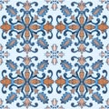 Beautiful old ceramic tile wall patterns in the park public. Royalty Free Stock Photo