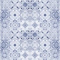 Beautiful old ceramic tile wall patterns in the park public. Royalty Free Stock Photo