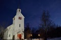 Beautiful old church located near overbygd Royalty Free Stock Photo