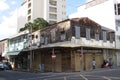 Beautiful old colonial building Port Louis Rue Desforges, SSR street. Mauritius