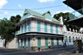 Beautiful old colonial buildings Port Louis Mauritius.