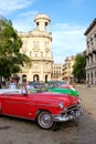 Beautiful old convertible cars in Old Havana Royalty Free Stock Photo